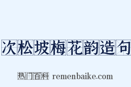 次松坡梅花韵造句是什么意思的图片